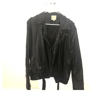 Faux leather jacket